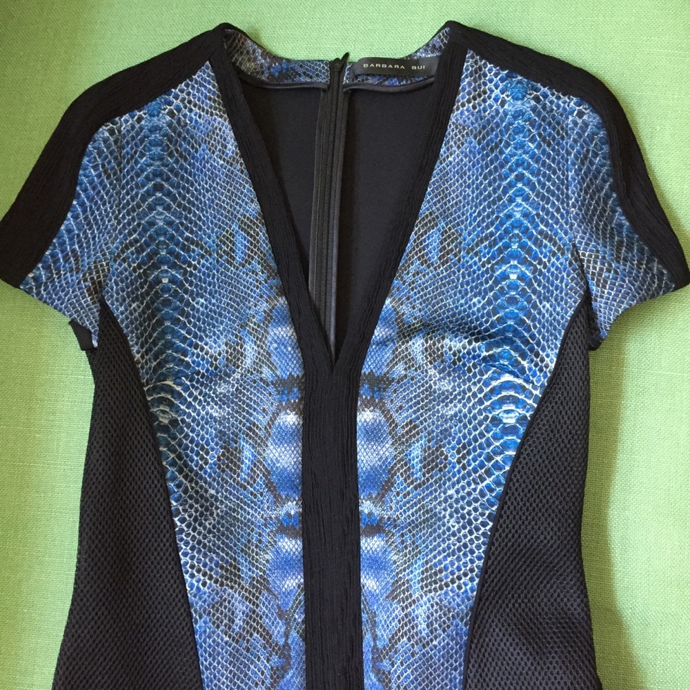 Barbara Bui python print bodycon dress